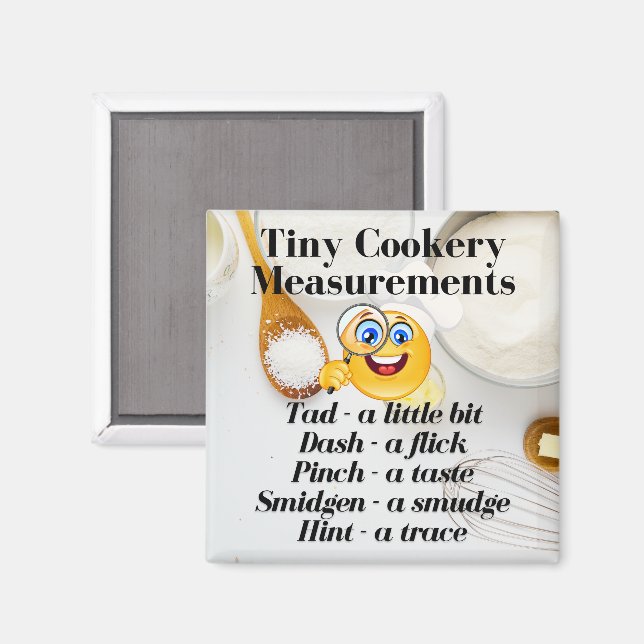 Aimant Mesures quantitatives de la petite cuisine (Recto/Verso)