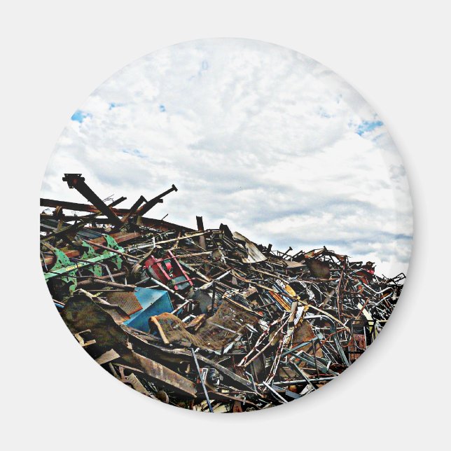 Aimant Métal de rebut de junk Yard au dépôt (Devant)