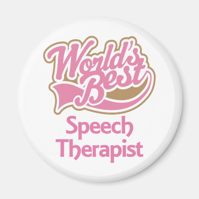 Aimant Mete Rose Worlds Best Speech Therapist (Devant)