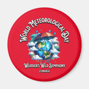Aimant Météo Symphonie Sauvage. Journée météorologique mo