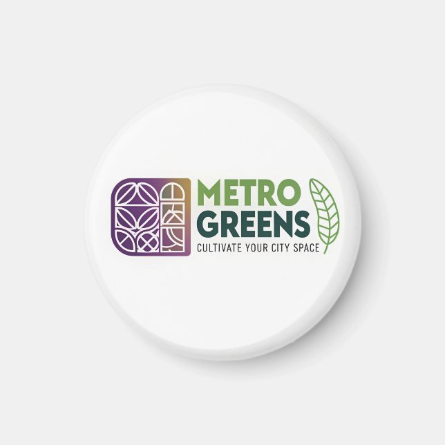 Aimant Metro Greens Urban Farming T-Shirt | City Gardener (Devant)
