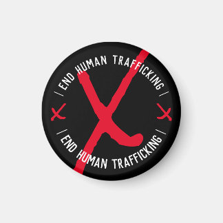 Aimant METTRE FIN AU TRAFIC HUMAIN XXX en noir