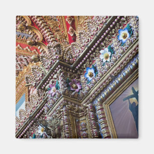 Aimant Mexique, Queretaro. Détail à l'intérieur d'un orné