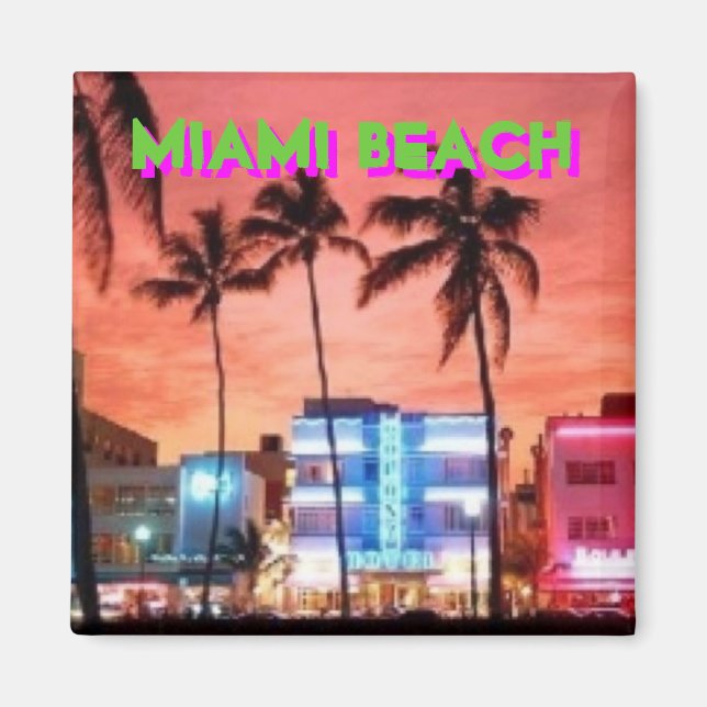 Aimant Miami Beach, Floride (Devant)