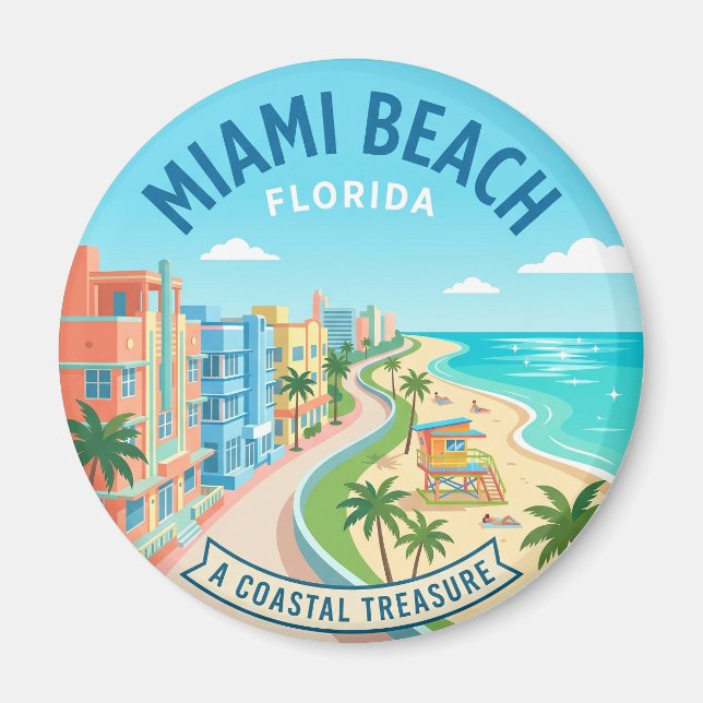Aimant Miami Beach Floride (Devant)