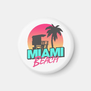 Aimant Miami Beach Travel Vintage