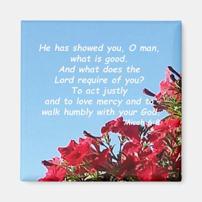 Aimant Micah 6:8 (Devant)