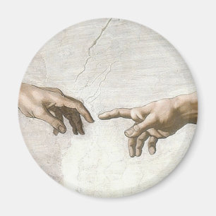 Aimant Michelangelo Création d'Adam Mains Beaux-Arts