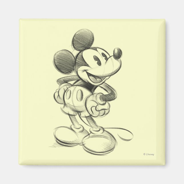 Aimant Mickey classique | Croquis (Devant)