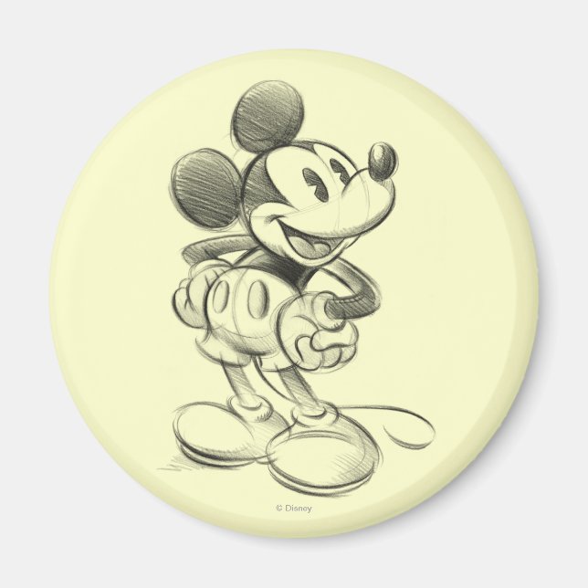 Aimant Mickey classique | Croquis (Devant)