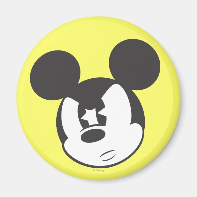 Aimant Mickey classique | Tête en colère (Devant)
