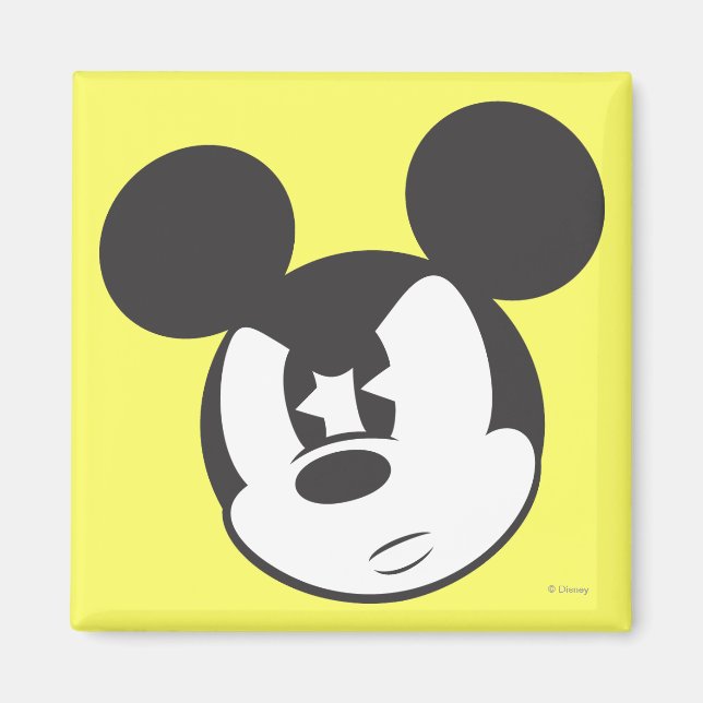 Aimant Mickey classique | Tête en colère (Devant)