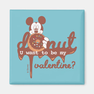 Aimant Mickey   Donut Vous voulez être ma Saint Valentin 