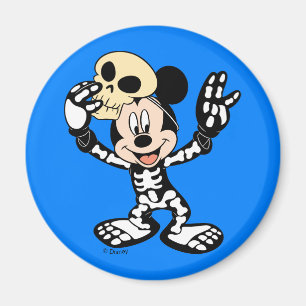 Aimant Mickey en costume de squelette pour Halloween