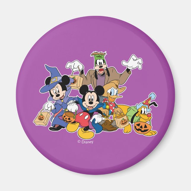 Aimant Mickey et amis d'Halloween (Devant)