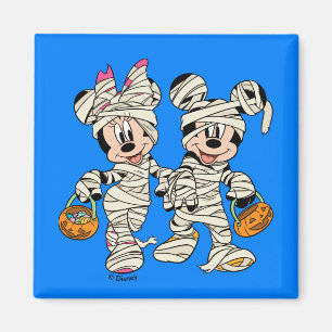 Aimant Mickey et Minnie en momie Halloween