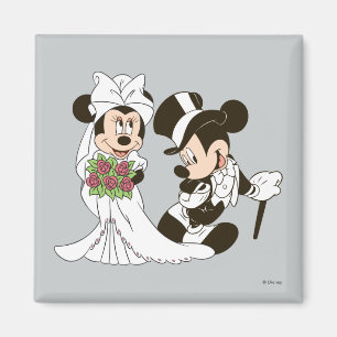 Aimant Mickey et Minnie Mariage Se marier