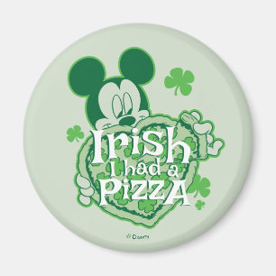 Aimant Mickey Irlandais j'ai mangé une Pizza