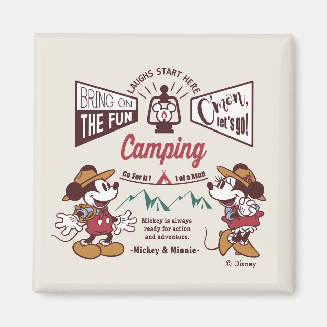 Aimant Mickey & Minnie | Allons-y ! (Devant)