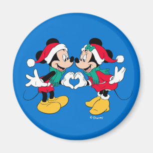 Aimant Mickey & Minnie Amour de Noël