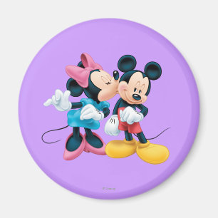 Aimant Mickey & Minnie   Baiser sur la joue