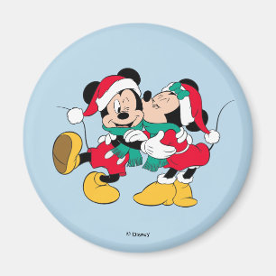 Aimant Mickey & Minnie   Baisers de Noël