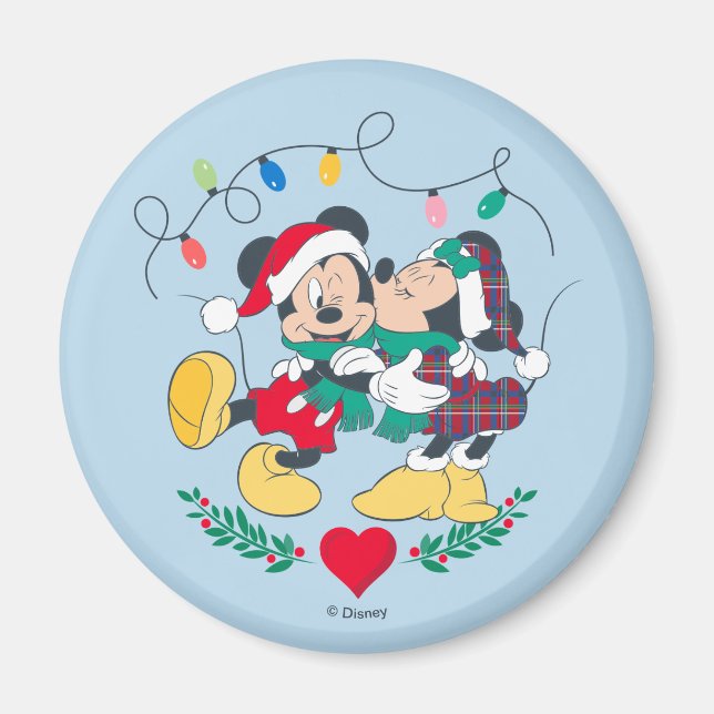 Aimant Mickey & Minnie | Baisers de vacances (Devant)