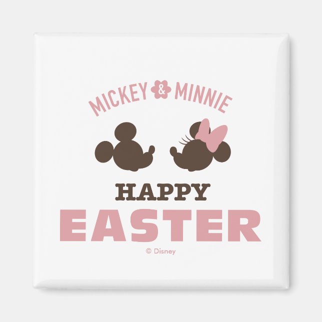 Aimant Mickey & Minnie | Bonne Pâques (Devant)