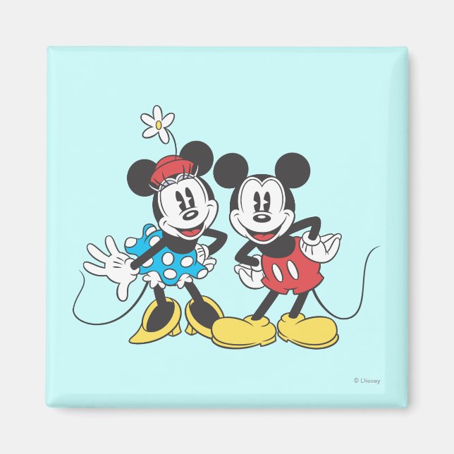 Aimant Mickey & Minnie | Paire classique (Devant)
