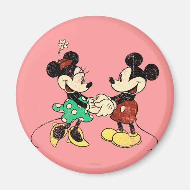 Aimant Mickey & Minnie | VINTAGE (Devant)