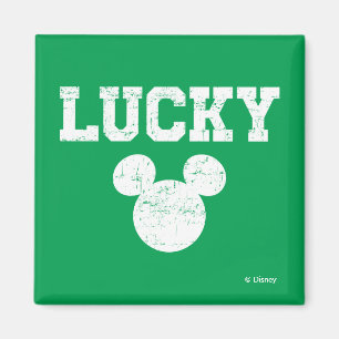Aimant Mickey Mouse chanceux Saint-Patrick