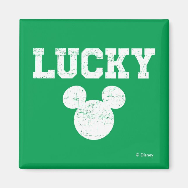 Aimant Mickey Mouse chanceux | Saint-Patrick (Devant)