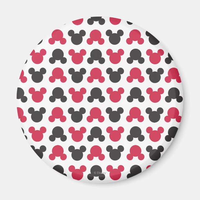 Aimant Mickey Mouse | Motif noir et rouge (Devant)