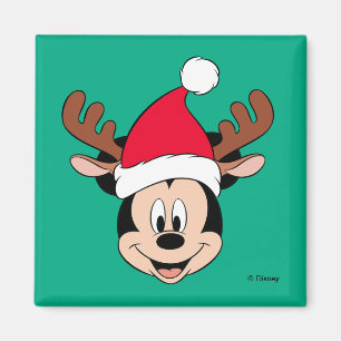 Aimant Mickey Mouse   Reindeer Ears & Santa Hat