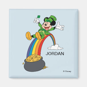 Aimant Mickey Mouse Saint-Patrick - Pot d'or