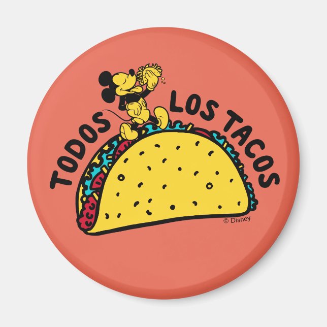 Aimant Mickey Mouse Todos Los Tacos Sign (Devant)