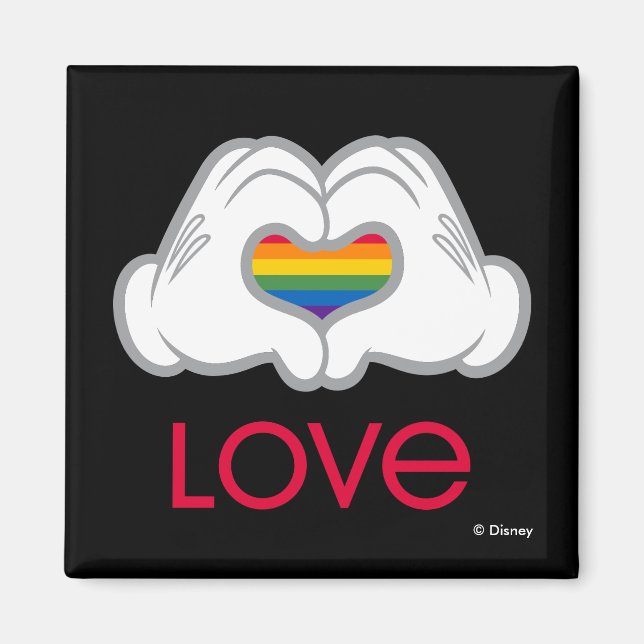 Aimant Mickey Rainbow Love (Devant)