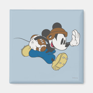 Aimant Mickey sportif Course avec ballon de football