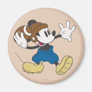Aimant Mickey sportif   Lancer de ballon de football amér