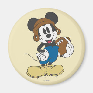 Aimant Mickey sportif Tenant un ballon de football