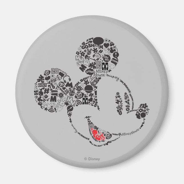 Aimant Mickey tendance | Icônes et expressions (Devant)