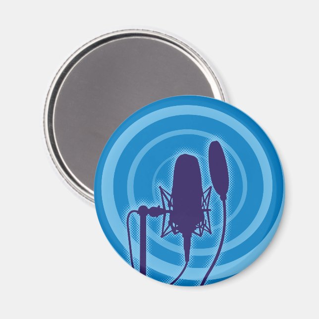 Aimant Microphone de studio (Recto/Verso)