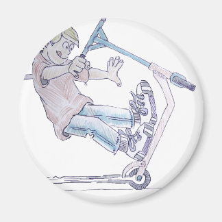 Aimant Microscooter roues dessin animé micro scooter