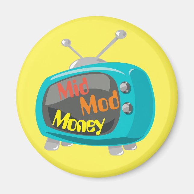 Aimant Mid Mod Money Retro TV (Devant)