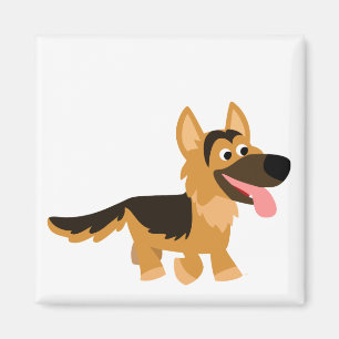 Aimant mignon de chien de berger allemand de bande