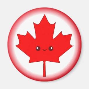Aimant mignon de feuille d'érable rouge