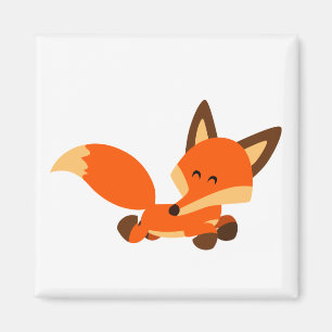 Aimant mignon de Fox de bande dessinée de flotte