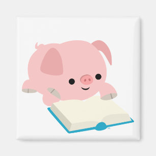 Aimant mignon de porcelet de lecture de bande
