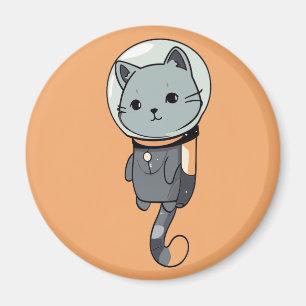 Aimant Mignon Kitten Astronaute Kawaii