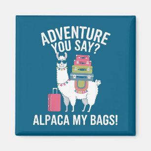 Aimant Mignon Lama Dis Tu Dis Sacs Aventure Alpaga